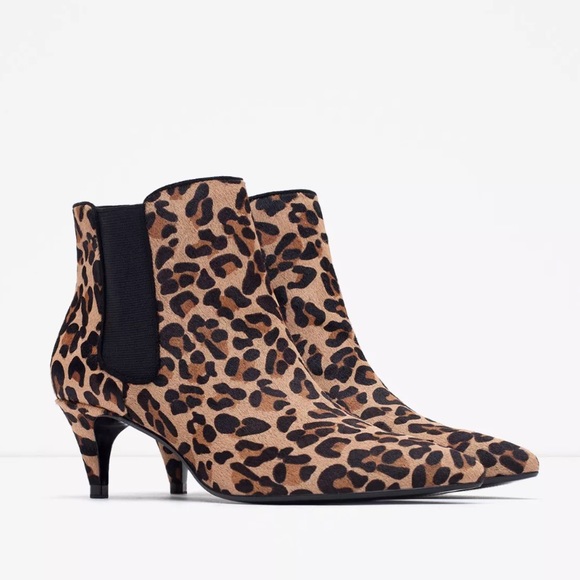 leopard print kitten heel boots